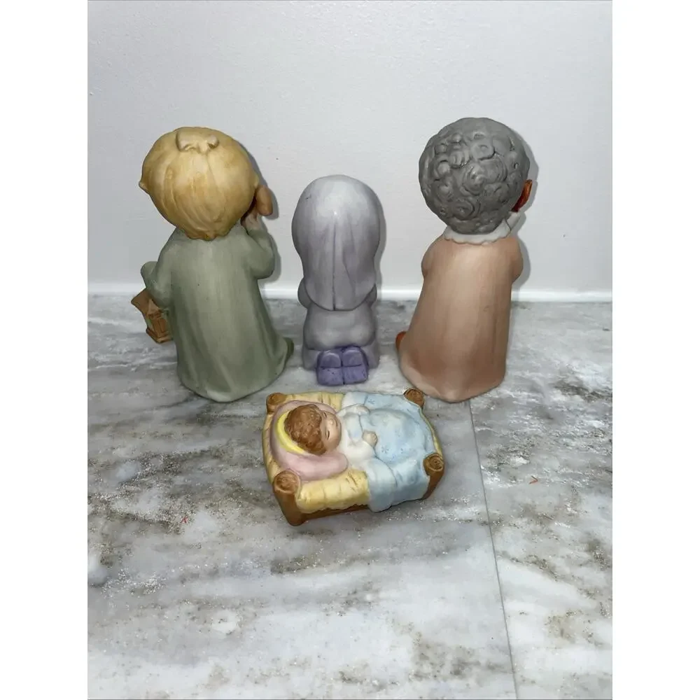 Homco Nativity Scene Ceramic Figurines Lot Baby Jesus Mary Wise Men Joseph 5602
